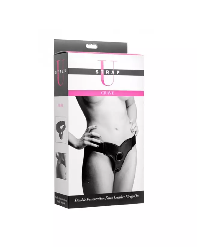 Image du Strap-On Double Pénétration en Simili Cuir de XR Brands-2