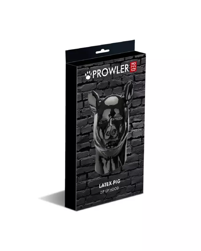 Latex Pig Hood Black de Prowler Red pour jeux de rôle et soirées masquées-2