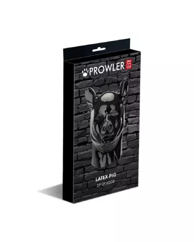 Latex Pig Hood Black de Prowler Red pour jeux de rôle et soirées masquées-2