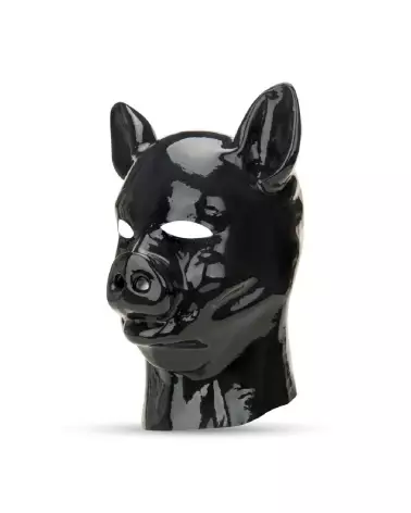 Latex Pig Hood Black de Prowler Red pour jeux de rôle et soirées masquées-5