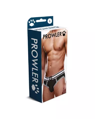 Image du Jockstrap Open Brief XS Noir et Blanc de Prowler, sous-vêtement sportif et élégant-2
