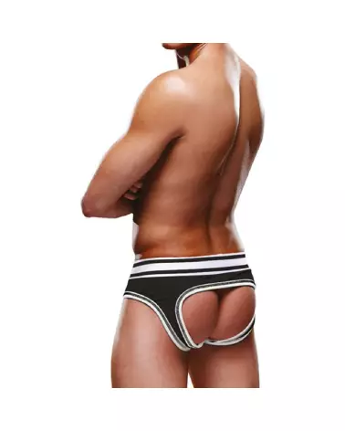 Image du Jockstrap Open Brief XS Noir et Blanc de Prowler, sous-vêtement sportif et élégant-3