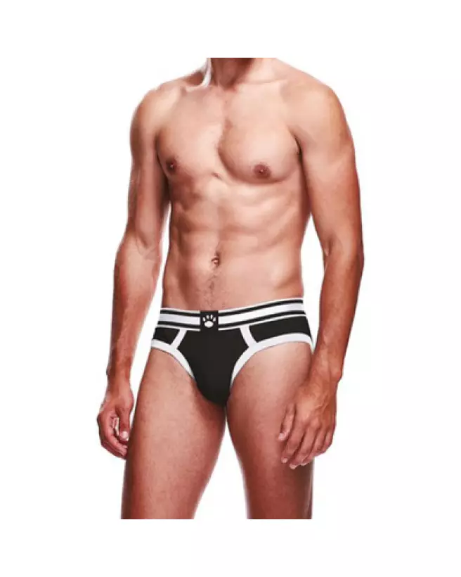Image du Jockstrap Brief Prowler Noir et Blanc Taille XS, sous-vêtement sportif et stylé-1