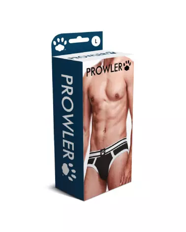 Image du Jockstrap Brief Prowler Noir et Blanc Taille XS, sous-vêtement sportif et stylé-2