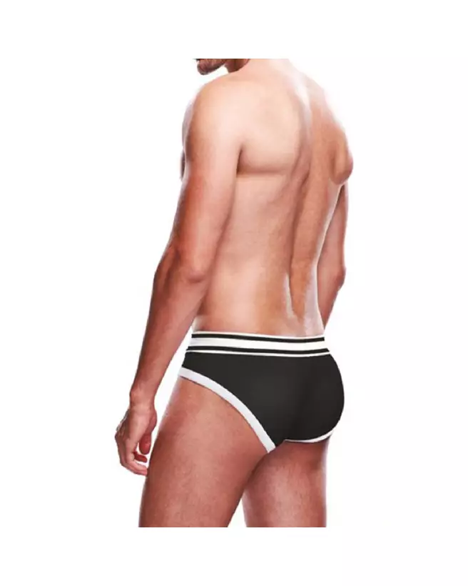 Image du Jockstrap Brief Prowler Noir et Blanc Taille XS, sous-vêtement sportif et stylé-4