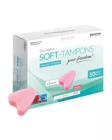 Image de Soft Tampons Mini par Joydivision, tampons hypoallergéniques et discrets pour activités sportives et usage quot-1