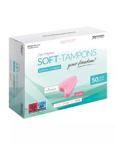 Image de Soft Tampons Mini par Joydivision, tampons hypoallergéniques et discrets pour activités sportives et usage quot-3