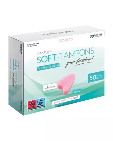 Image Soft Tampons Normal Joydivision - Pack de 50 Tampons Hygiéniques Confortables-2