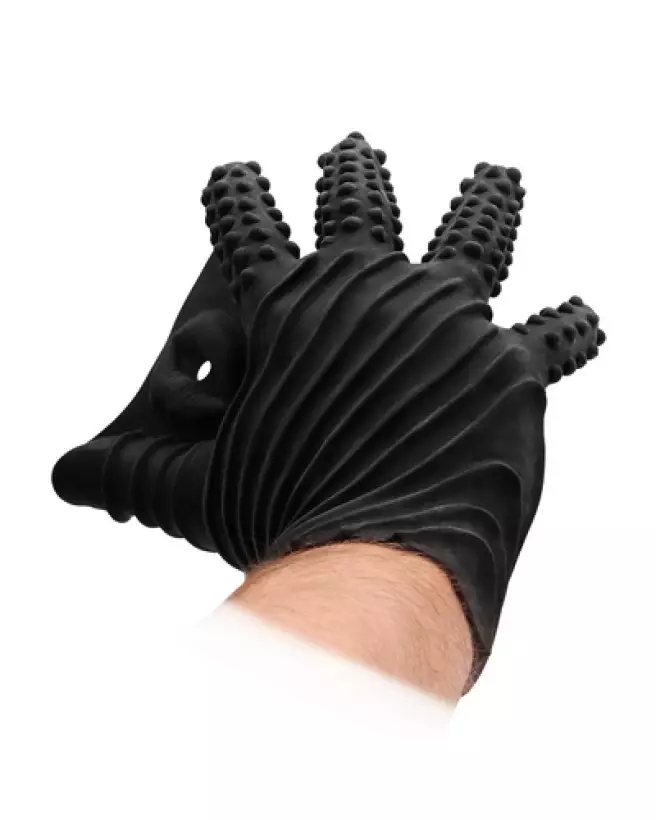 Gant de Masturbation Noir Fist It by Shots pour une utilisation avec lubrifiants-1