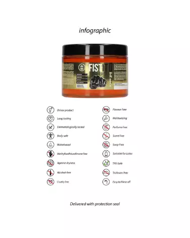 Lubricant Gold 500 ml Fist It by Shots pour lubrification longue durée-6