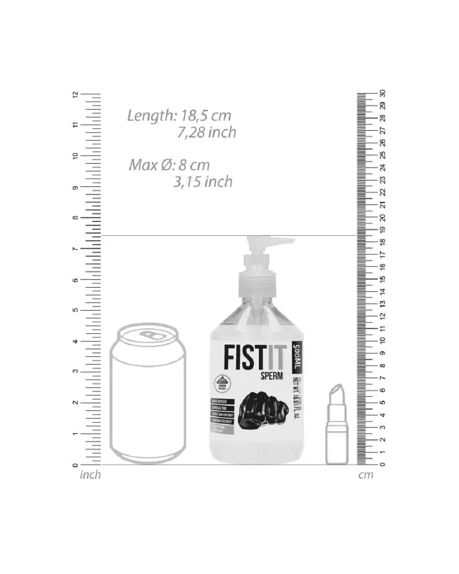 Lubrifiant Sperm Fist It by Shots 500 ml pour durabilité maximale et confort optimal-5