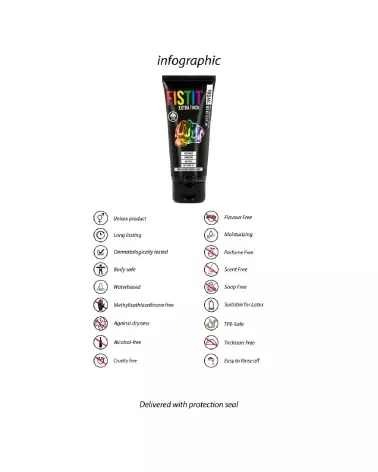 Lubrifiant extra épais Rainbow Fist It by Shots 100ml pour fist-3