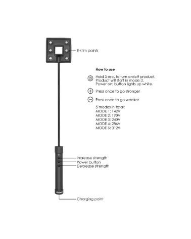 Fouet noir E-Stimulation Crop ElectroShock pour électrostimulation-4