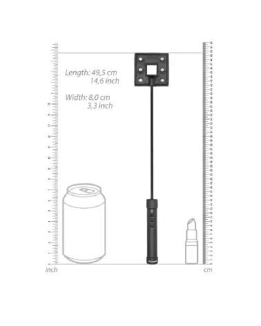 Fouet noir E-Stimulation Crop ElectroShock pour électrostimulation-6