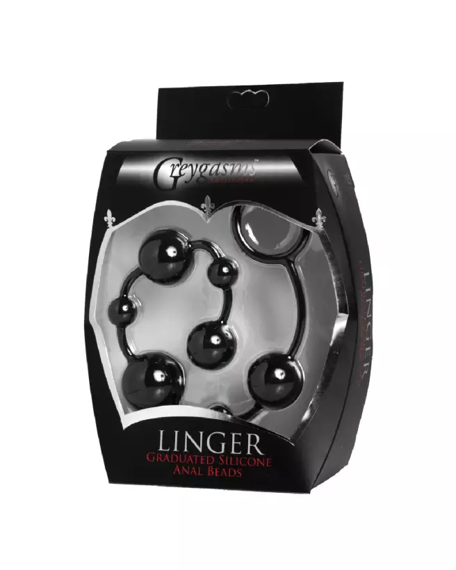 Chapelet anal Linger Graduated en silicone de XR Brands pour plaisir et stimulation-2