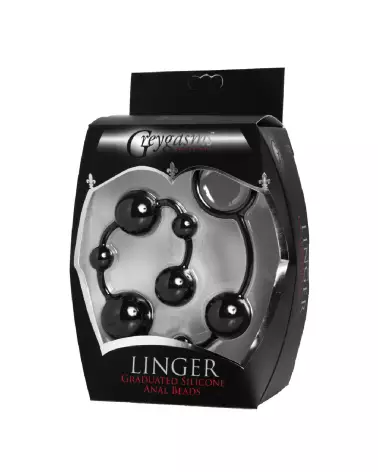 Chapelet anal Linger Graduated en silicone de XR Brands pour plaisir et stimulation-3