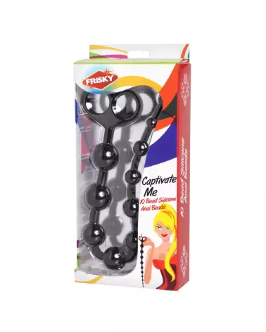 Image du chapelet anal Captivate Me de XR Brands, 10 perles en silicone-3