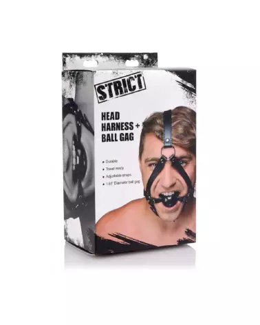 Image de Baillon Ball avec Head Armor par XR Brands pour BDSM-2