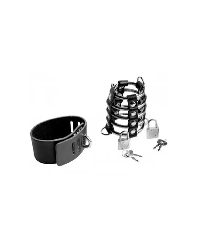 Ceinture de chasteté Gates of Hell XR Brands, dispositif de contrôle robuste et ajustable-1