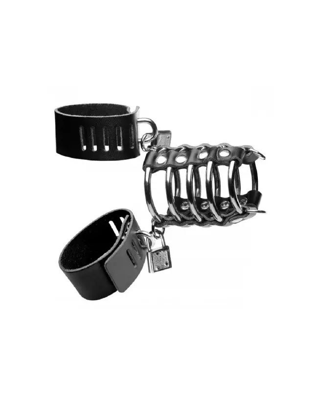 Ceinture de chasteté Gates of Hell XR Brands, dispositif de contrôle robuste et ajustable-4