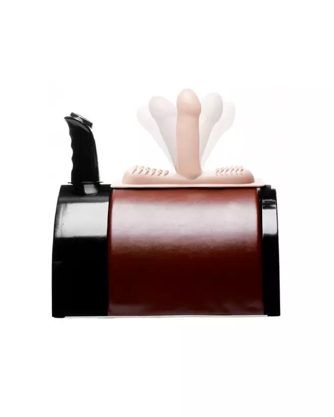 Saddle Deluxe de XR Brands, machine sexuelle à roulettes avec doubles attachements-5