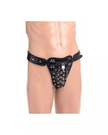 Ceinture de chasteté masculine STRICT de XR Brands en acier sécurisé-1