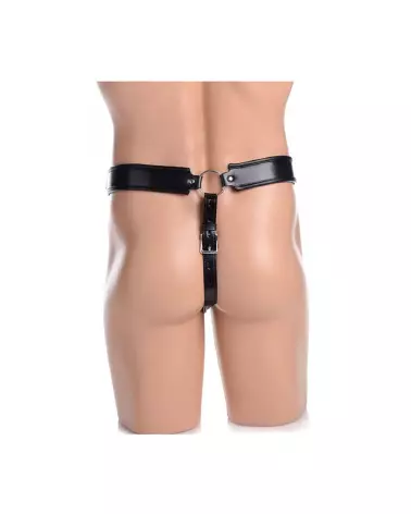 Ceinture de chasteté masculine STRICT de XR Brands en acier sécurisé-4