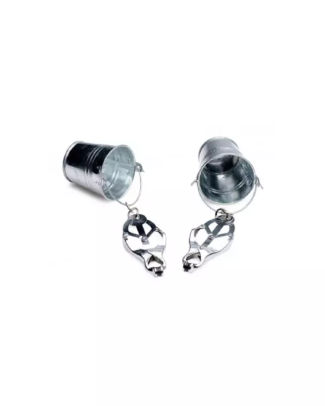 Pinces à tétons Jugs de XR Brands avec seaux ajustables pour jeux de bondage-4