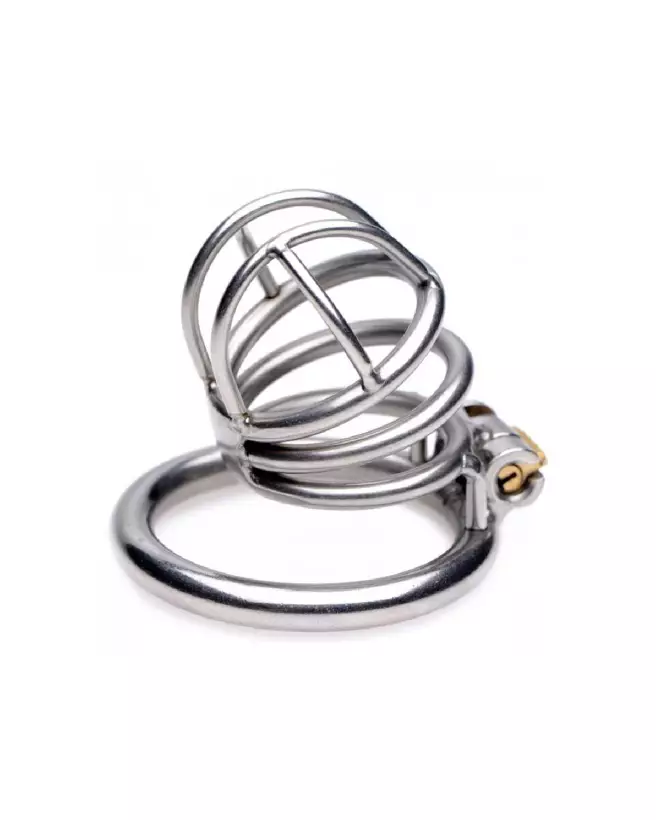 Image de la cage de chasteté The Pen Deluxe par XR Brands, dispositif sécurisé et confortable pour jeux de domination-4