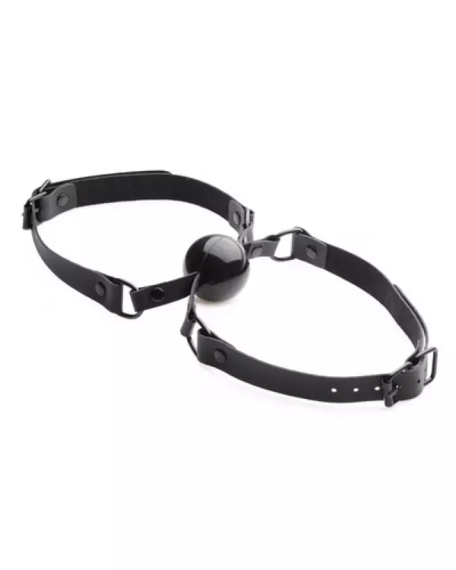 Image du Doppelganger Double Silicone Mouth Gag par XR Brands, baillon BDSM en silicone-1