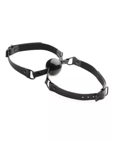 Image du Doppelganger Double Silicone Mouth Gag par XR Brands, baillon BDSM en silicone-1
