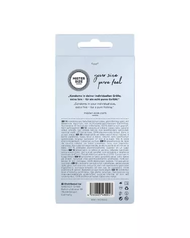 Photo de préservatifs Pure Feel 47 mm Mister Size, ultra-sensibles et ajustement parfait-2