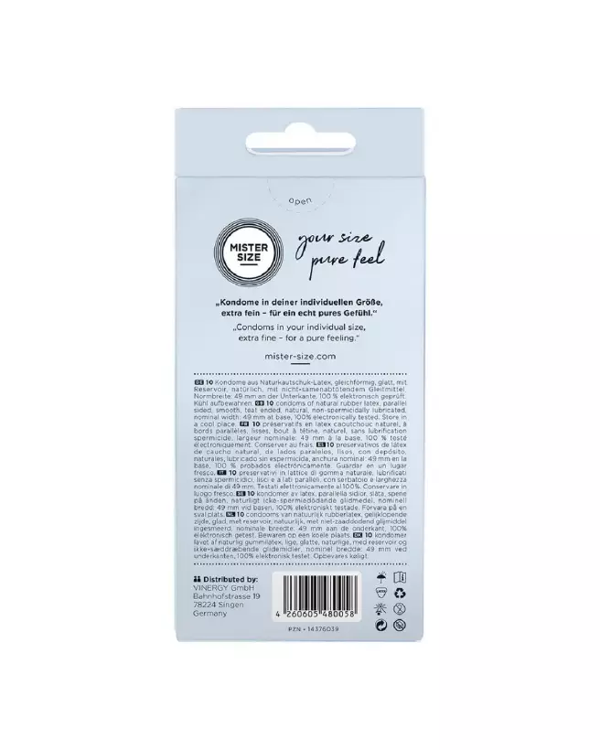 Image de préservatifs Mister Size 49mm, ultra-sensibles pour une sensation naturelle optimale-3