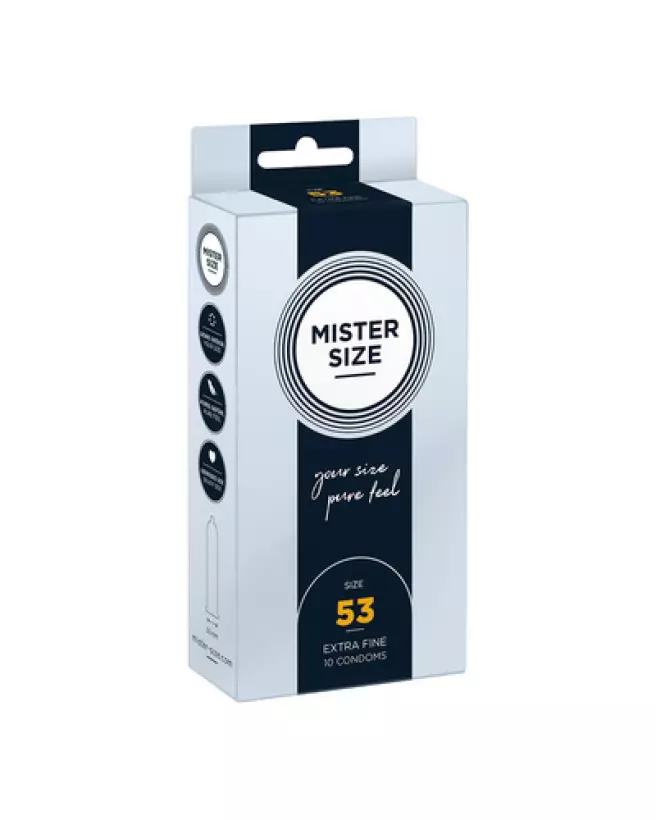 Image de préservatifs Mister Size 53 mm pack de 10 ultra sensibles-1