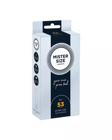 Image de préservatifs Mister Size 53 mm pack de 10 ultra sensibles-1