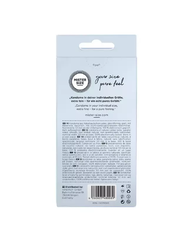 Image de préservatifs Mister Size 53 mm pack de 10 ultra sensibles-2