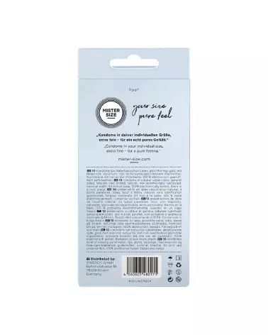 Image du pack de 10 préservatifs Mister Size Pure Feel 64 mm-3