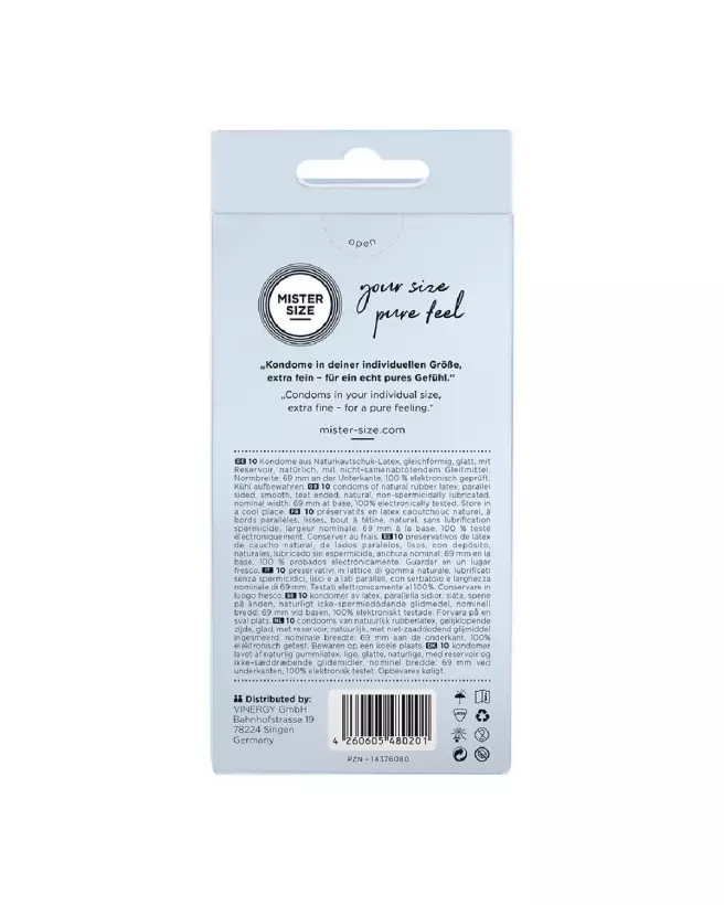 Image des préservatifs Mister Size 69 mm, pack de 10 pour confort et sensation naturelle optimale-2