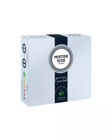 Image de préservatifs Mister Size 47mm ultra-fins pour confort et protection optimale-1