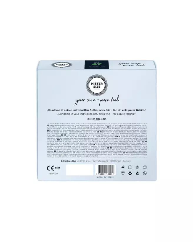 Image de préservatifs Mister Size 47mm ultra-fins pour confort et protection optimale-2