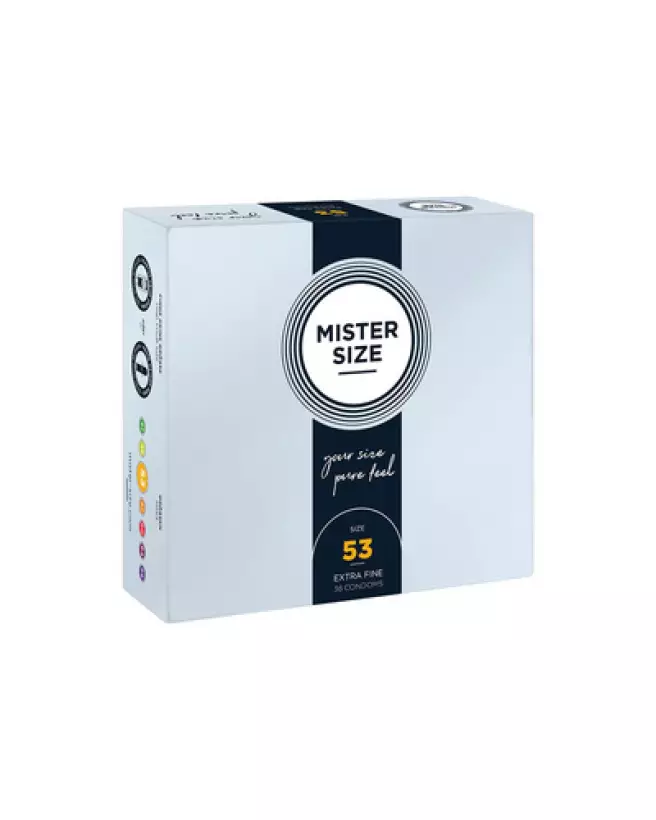 Image de préservatifs Mister Size 53 mm - Pack de sécurité et confort-1