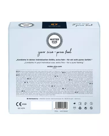 Pack de 36 préservatifs Mister Size 57 mm pour sensation naturelle et sécurité optimale-3