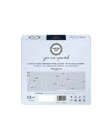 Image des préservatifs Pure Feel 60 mm Mister Size, pack de 36-2