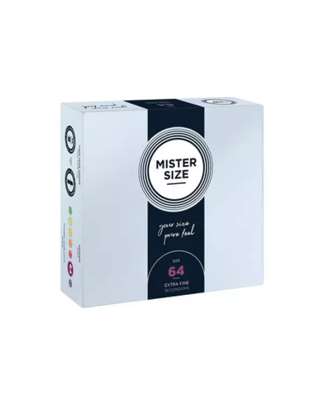 Image de préservatifs Mister Size 64 mm en pack de 36 pour confort et sécurité maximale-1