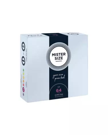 Image de préservatifs Mister Size 64 mm en pack de 36 pour confort et sécurité maximale-1