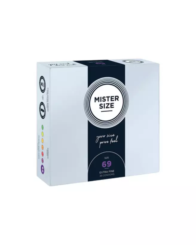 Photo de préservatifs Mister Size 69 mm, pack de 36, haute qualité et confort optimal-1