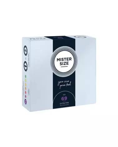 Photo de préservatifs Mister Size 69 mm, pack de 36, haute qualité et confort optimal-1