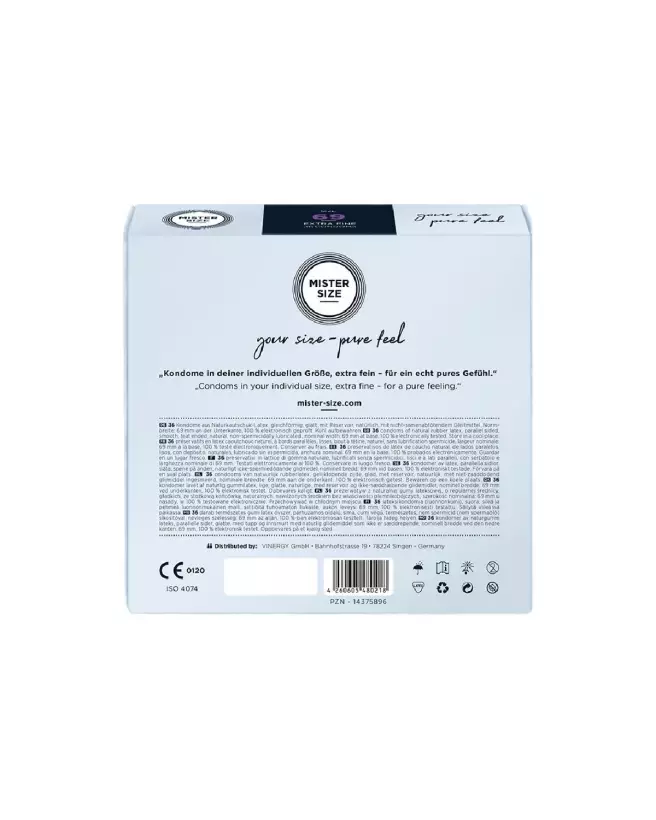 Photo de préservatifs Mister Size 69 mm, pack de 36, haute qualité et confort optimal-3