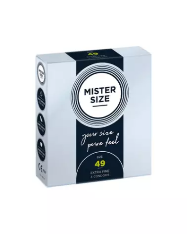 Photo de préservatifs Mister Size 49 mm ultra-fins pour sensation naturelle et protection optimale-1