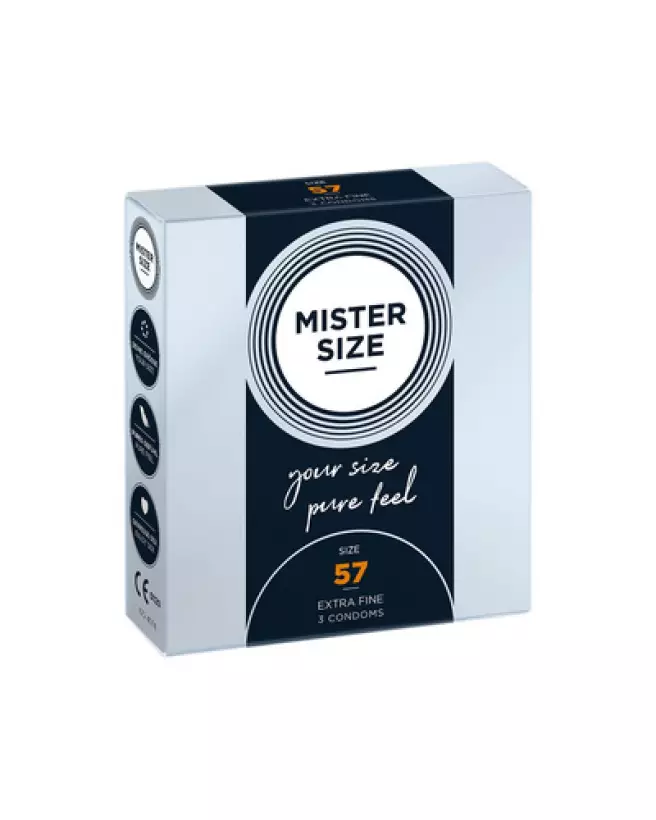 Image des préservatifs Mister Size 57 mm pour sensation naturelle et protection sûre-1